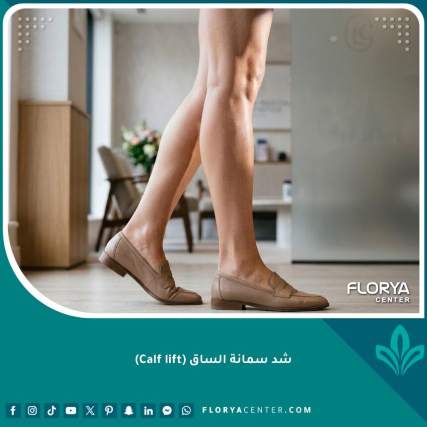 صورة عالية الجودة تبرز جمال وتناسق الساقين بعد الخضوع لعملية شد سمانة الساق للتخلص من الترهلات الناتجة عن نزول الوزن الكبير.