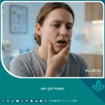 مريض يعاني من ألم وصعوبة فتح الفم (الضزز) بعد خلع ضرس العقل أو بسبب التهاب مفصل الفك.