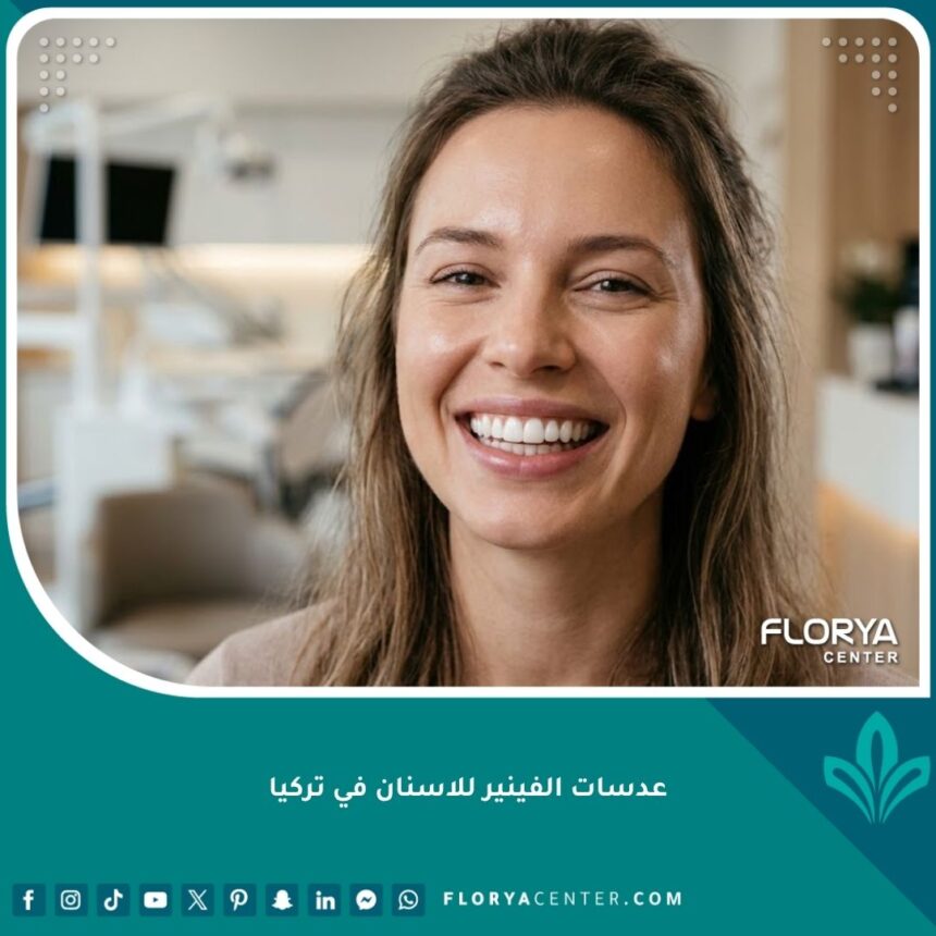 ابتسامة هوليود مثالية وجذابة بعد تركيب عدسات الفينير للاسنان في تركيا لتجميل الواجهة الأمامية.