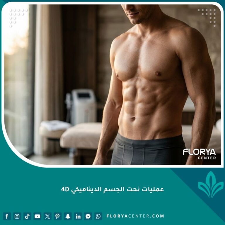 نتائج عمليات نحت الجسم الديناميكي 4D لإبراز عضلات البطن والخطوط التشريحية.