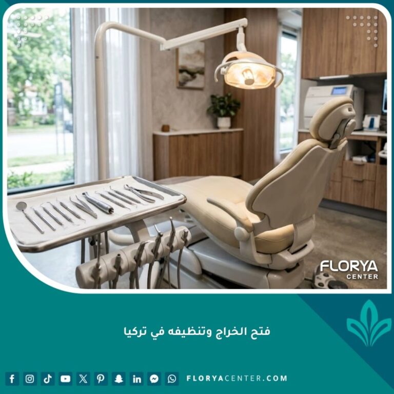 عيادة أسنان حديثة في تركيا مجهزة بأحدث التقنيات لعملية فتح خراج الأسنان وتنظيفه بأمان.