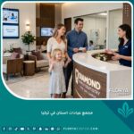 الاستقبال الفخم في مجمع عيادات اسنان في تركيا مجهز لتلبية كافة احتياجات العائلة