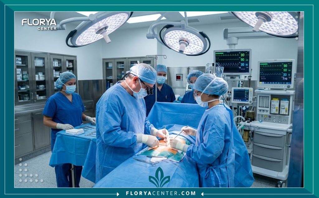 غرفة عمليات مجهزة بأحدث التقنيات الطبية لعمليات شد الجسم تحت إشراف أمهر جراح تجميل لشد الترهلات بأمان تام.
