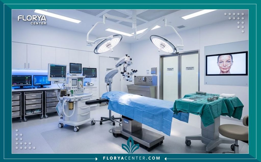 غرفة عمليات مجهزة بأحدث التقنيات الطبية لإجراء جراحة الاستئصال الإسفيني بدقة وأمان.