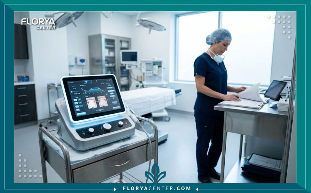 غرفة عمليات مجهزة بأحدث أجهزة شد الترهلات ونحت الجسم في أفضل عيادات التجميل