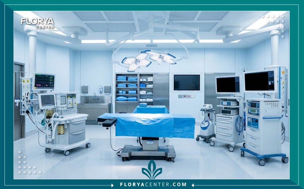 غرفة عمليات حديثة ومجهزة بأحدث تقنيات التخدير لضمان أعلى درجات الأمان أثناء هل عملية شد البطن خطيرة.