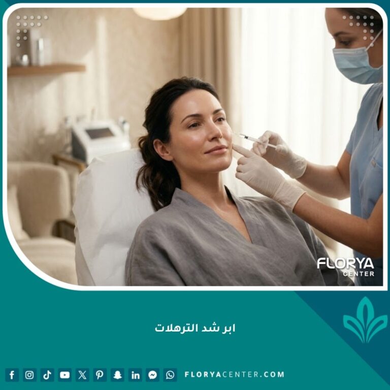 صورة واقعية لجلسة حقن ابر شد الترهلات في عيادة تجميل فخمة للحصول على بشرة مشدودة ونضرة.