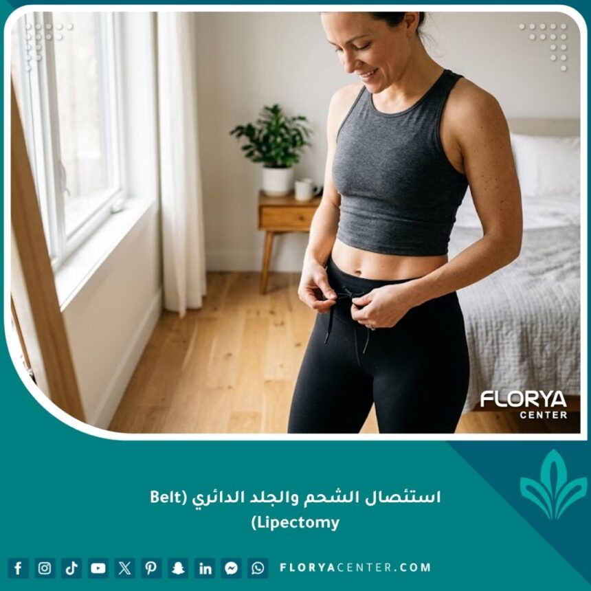 امرأة تتمتع بقوام متناسق وثقة عالية بعد إجراء عملية استئصال الشحم والجلد الدائري وفقدان الوزن المفرط.