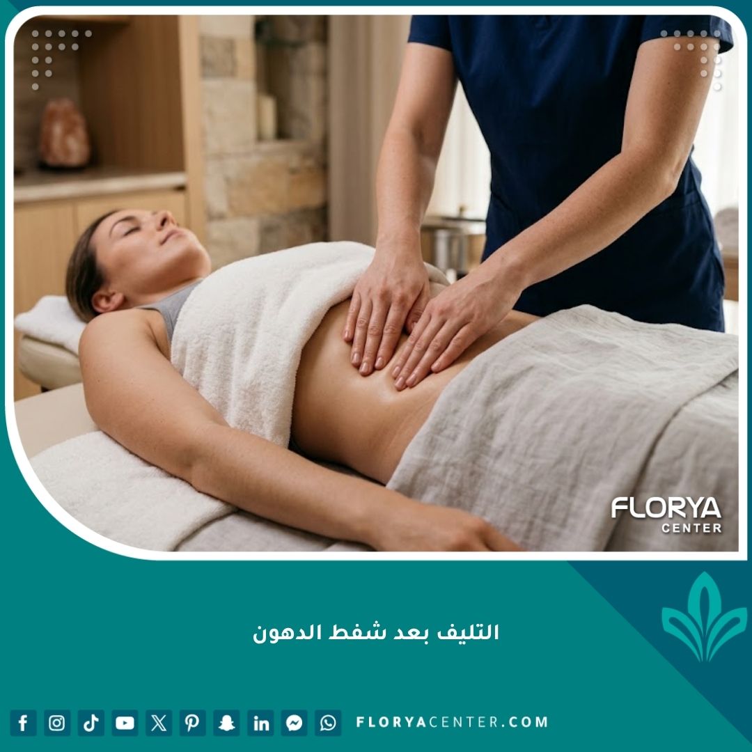 جلسة مساج لمفاوي احترافية لعلاج التليف بعد شفط الدهون والتخلص من التحجر في عيادة تجميل متخصصة.