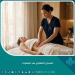 جلسة المساج اللمفاوي بعد العمليات في عيادة طبية فاخرة لتصريف السوائل وتخفيف التورم.