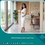 امرأة تتمتع بقوام متناسق وبطن مسطح بعد نجاح جراحة تجميل البطن في عيادة تجميل فاخرة.