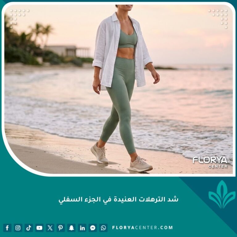 امرأة رياضية بقوام متناسق وجذاب بعد عملية شد الترهلات العنيدة في الجزء السفلي وتجميل الفخذين والمؤخرة.