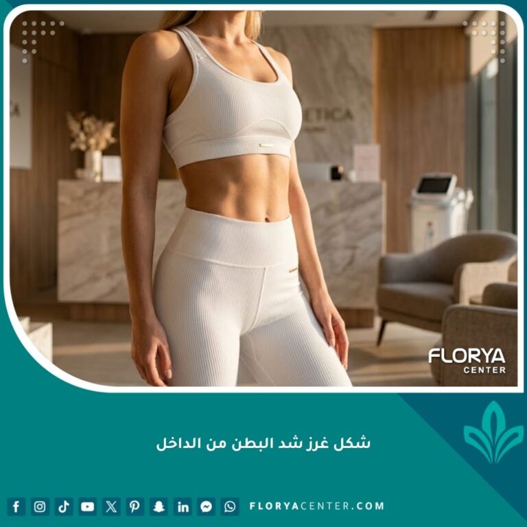 صورة واقعية تظهر النتيجة النهائية لخصر منحوت وبطن مسطح بعد نجاح عملية شد البطن بفضل غرز شد العضلات الداخلية.